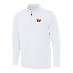 Washington Commanders Antigua Reprocess Quarter-Zip Top - White on sale
