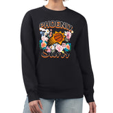 Phoenix Suns G-III 4Her by Carl Banks Women's Flowers Team Logo Graphic Fleece Crewneck Pullover Sweatshirt - Black outlet