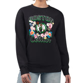 Boston Celtics G-III 4Her by Carl Banks Women's Flowers Team Logo Graphic Fleece Crewneck Pullover Sweatshirt - Black outlet