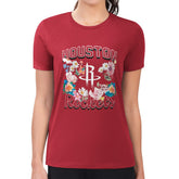 Houston Rockets G-III 4Her by Carl Banks Women's Super-Slim Fit Lightweight Flowers Team Logo Graphic T-Shirt - Red shop