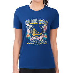 Golden State Warriors G-III 4Her by Carl Banks Women's Super-Slim Fit Lightweight Flowers Team Logo Graphic T-Shirt sale - Royal shop