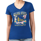 Golden State Warriors G-III 4Her by Carl Banks Women's Super-Slim Fit Lightweight Flowers Team Logo Graphic V-Neck T-Shirt sale - Royal shop