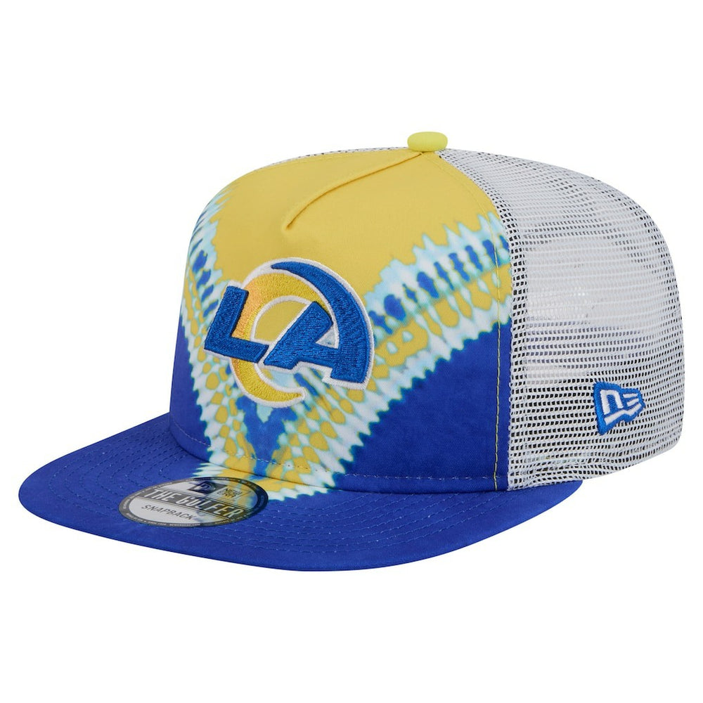 Los Angeles Rams New Era Throwback Dye Golfer Snapback Hat - Gold/Royal for sale