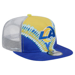 Los Angeles Rams New Era Throwback Dye Golfer Snapback Hat - Gold/Royal for sale