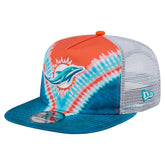 Miami Dolphins New Era Throwback Dye Golfer Snapback Hat - Orange/Aqua on sale