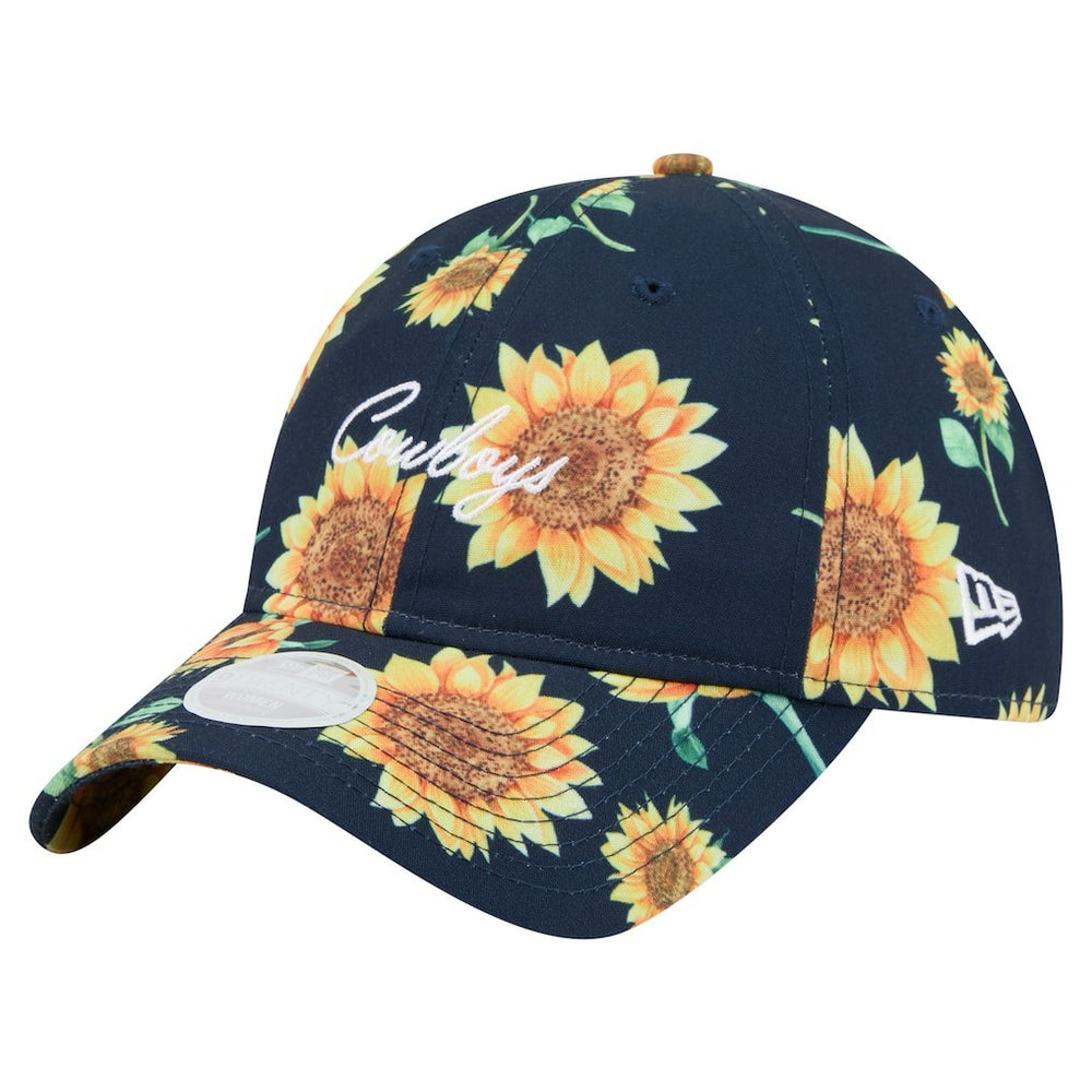 Dallas Cowboys New Era Women's Adventure Sunflower 9TWENTY Adjustable Hat - Navy cheap