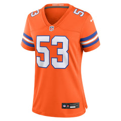 Randy Gradishar Denver Broncos Women's Mile High Collection 1977 Throwback Retired Player Game Jersey - Orange cheap