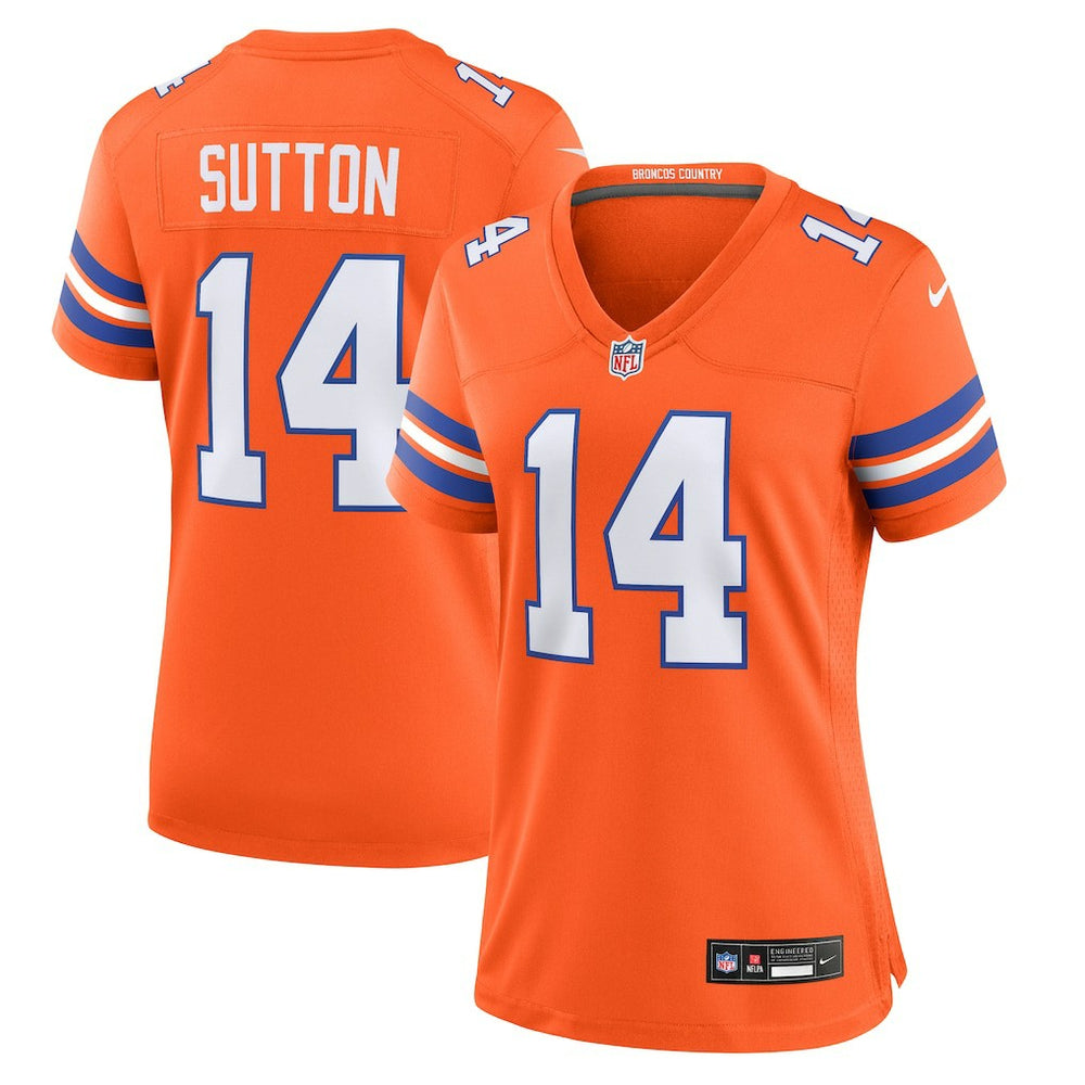 Courtland Sutton Denver Broncos Women's Mile High Collection 1977 Throwback Player Game Jersey - Orange online