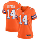 Courtland Sutton Denver Broncos Women's Mile High Collection 1977 Throwback Player Game Jersey - Orange online