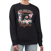 Philadelphia Flyers G-III 4Her by Carl Banks Women's Flower Logo Pullover Sweatshirt - Black Sweatshirts