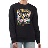 Pittsburgh Penguins G-III 4Her by Carl Banks Women's Flower Logo Pullover Sweatshirt - Black Sweatshirts