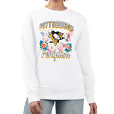 Pittsburgh Penguins G-III 4Her by Carl Banks Women's Flower Logo Pullover Sweatshirt - White Sweatshirts
