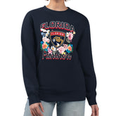 Florida Panthers G-III 4Her by Carl Banks Women's Flower Logo Pullover Sweatshirt - Navy Sweatshirts