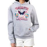 Washington Capitals G-III 4Her by Carl Banks Women's Flower Logo Pullover Hoodie - Heather Gray Hoodies