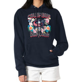 Columbus Blue Jackets G-III 4Her by Carl Banks Women's Flower Logo Pullover Hoodie - Navy Hoodies