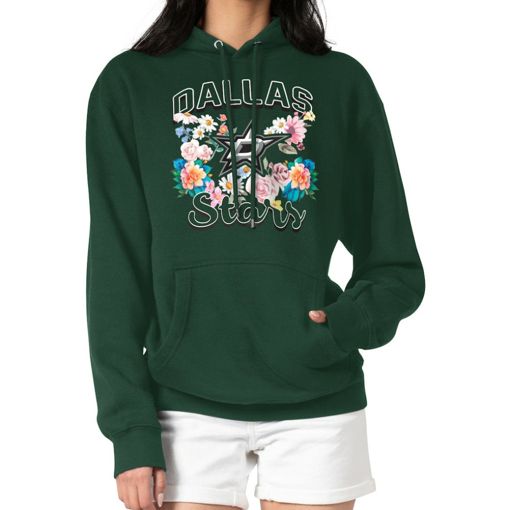 Dallas Stars G-III 4Her by Carl Banks Women's Flower Logo Pullover Hoodie - Green Hoodies
