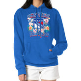 New York Rangers G-III 4Her by Carl Banks Women's Flower Logo Pullover Hoodie - Blue Hoodies