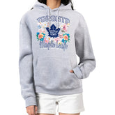 Toronto Maple Leafs G-III 4Her by Carl Banks Women's Flower Logo Pullover Hoodie - Heather Gray Hoodies