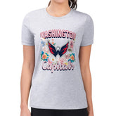 Washington Capitals G-III 4Her by Carl Banks Women's Super-Slim Fit Lightweight Flower Logo T-Shirt - Heather Gray T-shirts