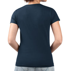 Seattle Kraken G-III 4Her by Carl Banks Women's Super-Slim Fit Lightweight Flower Logo V-Neck T-Shirt - Navy T-shirts
