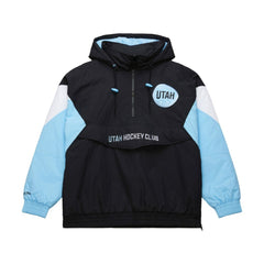 Utah Hockey Club Mitchell & Ness Retro Anorak Half-Zip Jacket - Black Jackets