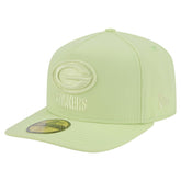 Green Bay Packers New Era Color Pack A-Frame 59FIFTY Fitted Hat - Light Green on sale