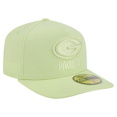 Green Bay Packers New Era Color Pack A-Frame 59FIFTY Fitted Hat - Light Green on sale