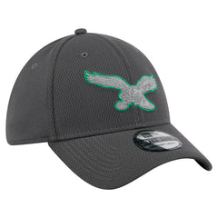 Philadelphia Eagles New Era Throwback Logo Main 39THIRTY Flex Hat - Graphite cheap
