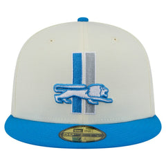 Detroit Lions New Era Main 59FIFTY Fitted Hat - Cream/Blue sale
