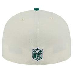 New York Jets New Era Main 59FIFTY Fitted Hat - Cream/Green for sale