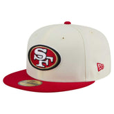 San Francisco 49ers New Era Main 59FIFTY Fitted Hat - Cream/Scarlet online