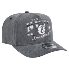 Brooklyn Nets Throwback Washed Pre-Curved 9FIFTY Snapback Hat - Charcoal outlet