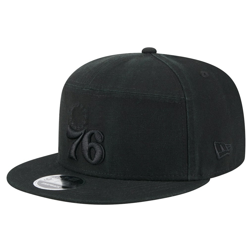 Philadelphia 76ers Adventure Canvas Split Panel 9FIFTY Snapback Hat - Black shop