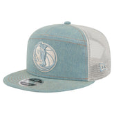 Dallas Mavericks Adventure Denim Split Panel 9FIFTY Snapback Trucker Hat sale