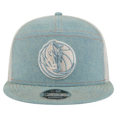 Dallas Mavericks Adventure Denim Split Panel 9FIFTY Snapback Trucker Hat sale