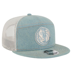 Dallas Mavericks Adventure Denim Split Panel 9FIFTY Snapback Trucker Hat sale