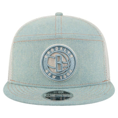 Brooklyn Nets Adventure Denim Split Panel 9FIFTY Snapback Trucker Hat online