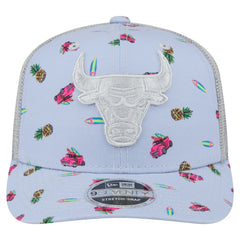 Chicago Bulls Adventure Aloha Pattern 9SEVENTY Stretch-Snap Hat - Light Blue/Gray for sale