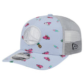 Golden State Warriors Adventure Aloha Pattern 9SEVENTY Stretch-Snap Hat sale - Light Blue/Gray discount