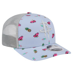 Houston Rockets Adventure Aloha Pattern 9SEVENTY Stretch-Snap Hat sale - Light Blue/Gray for sale