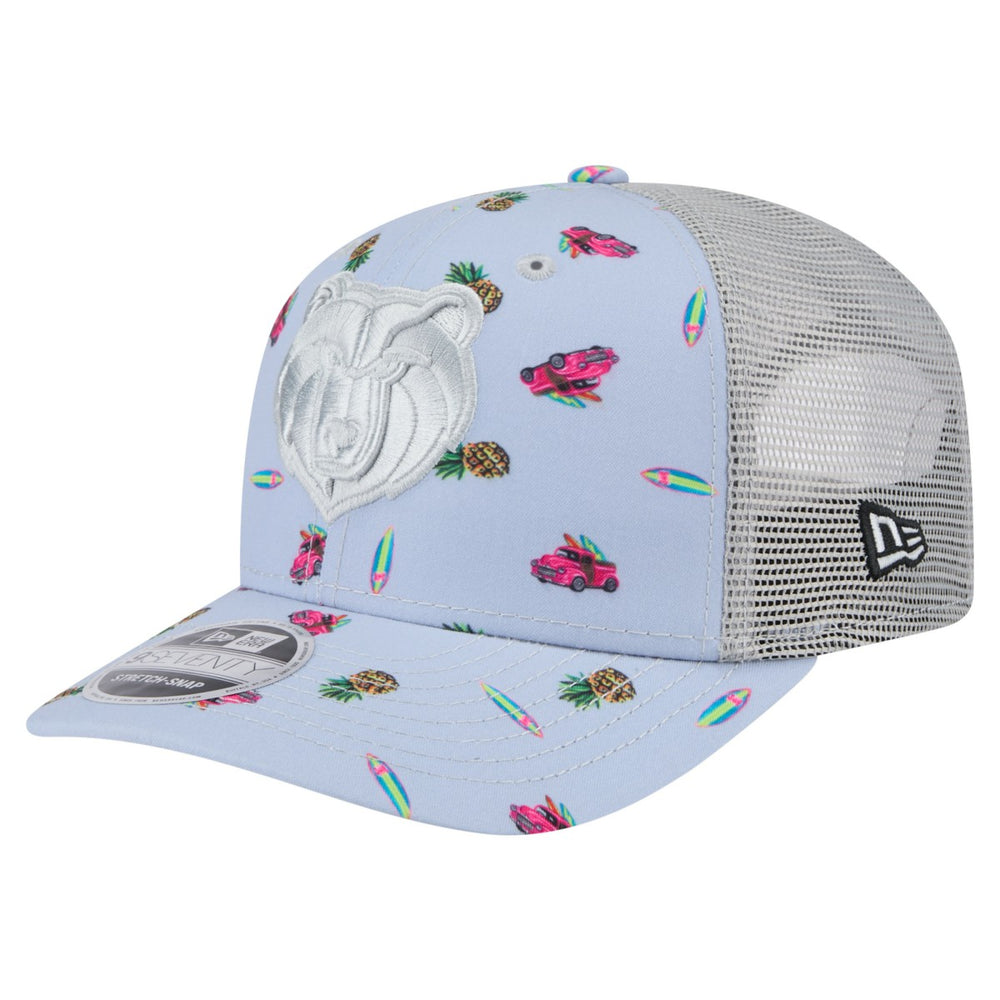 Memphis Grizzlies Adventure Aloha Pattern 9SEVENTY Stretch-Snap Hat - Light Blue/Gray online