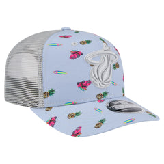 Miami Heat Adventure Aloha Pattern 9SEVENTY Stretch-Snap Hat - Light Blue/Gray outlet