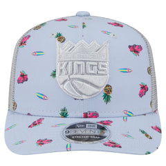 Sacramento Kings Adventure Aloha Pattern 9SEVENTY Stretch-Snap Hat - Light Blue/Gray for sale