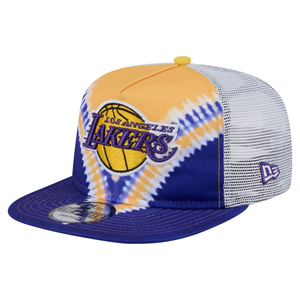 Los Angeles Lakers Throwback Dye Golfer Snapback Hat - Purple/Gold for sale