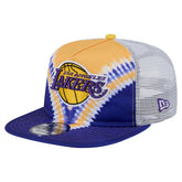 Los Angeles Lakers Throwback Dye Golfer Snapback Hat - Purple/Gold for sale