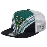 Milwaukee Bucks Throwback Dye Golfer Snapback Hat - Black/Hunter Green shop
