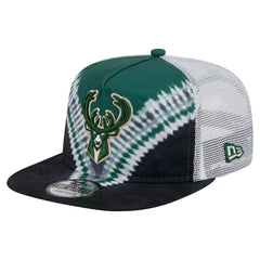 Milwaukee Bucks Throwback Dye Golfer Snapback Hat - Black/Hunter Green shop