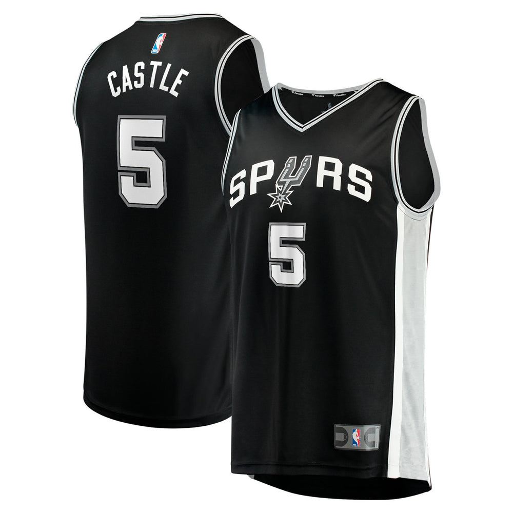 Stephon Castle San Antonio Spurs 2024 NBA Draft Fast Break Player Jersey - Icon Edition - Black on sale