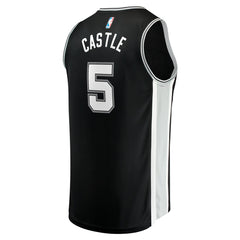 Stephon Castle San Antonio Spurs 2024 NBA Draft Fast Break Player Jersey - Icon Edition - Black on sale