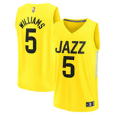Cody Williams Utah Jazz 2024 NBA Draft Fast Break Player Jersey - Icon Edition - Yellow sale